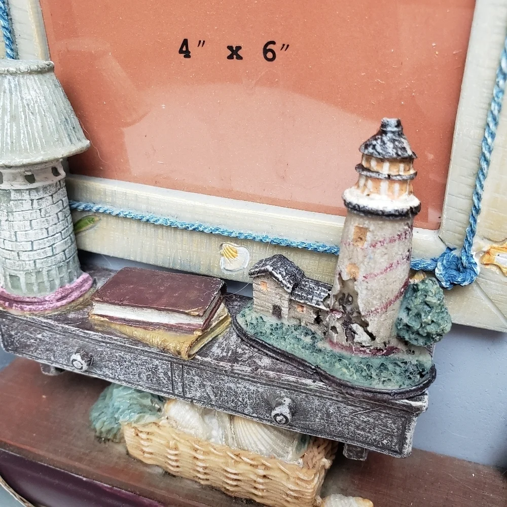 Vintage nautical picture frame shadow box